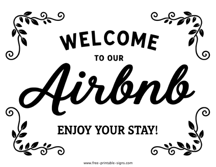 Airbnb Welcome Sign