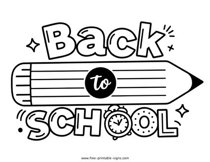 Back to School Sign