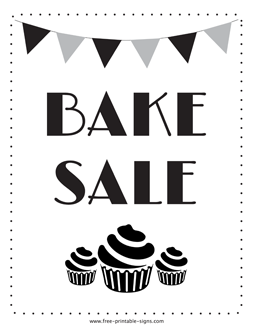 Bake Sale Sign