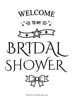 Bridal Shower Welcome Sign