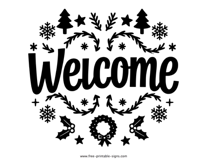 Christmas Welcome Sign
