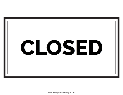 Closed Sign