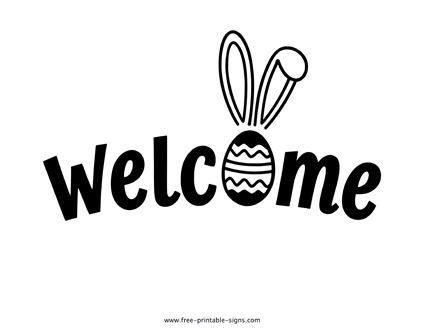 Easter Welcome Sign