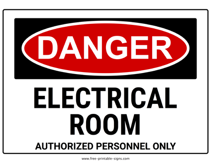 Electrical Room Sign