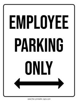 Employee Parking Sign
