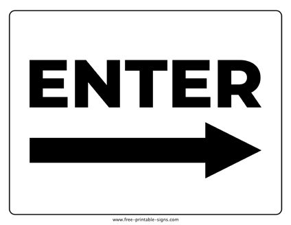 Enter Sign With Right Arrow