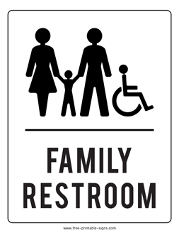Family Restroom Sign