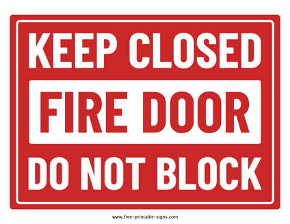 Fire Door Closed Sign