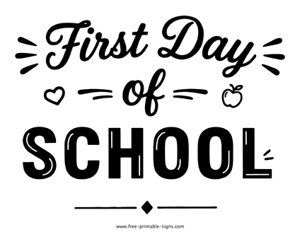 First Day of School Sign