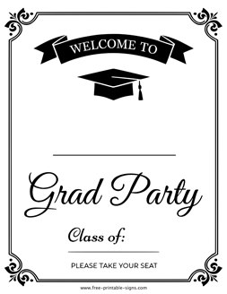 Graduation Party Welcome Sign