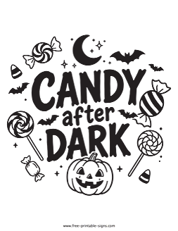 Halloween Candy Sign