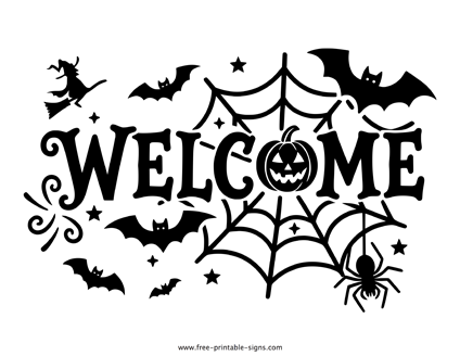 Halloween Welcome Sign