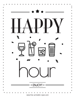 Happy Hour Sign