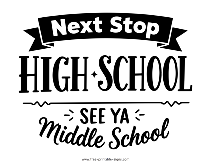 High School Sign