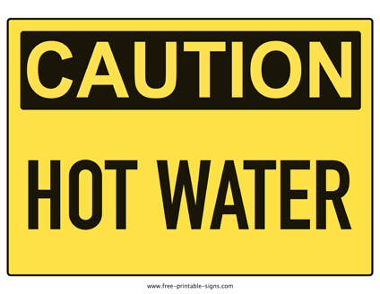 Hot Water Sign