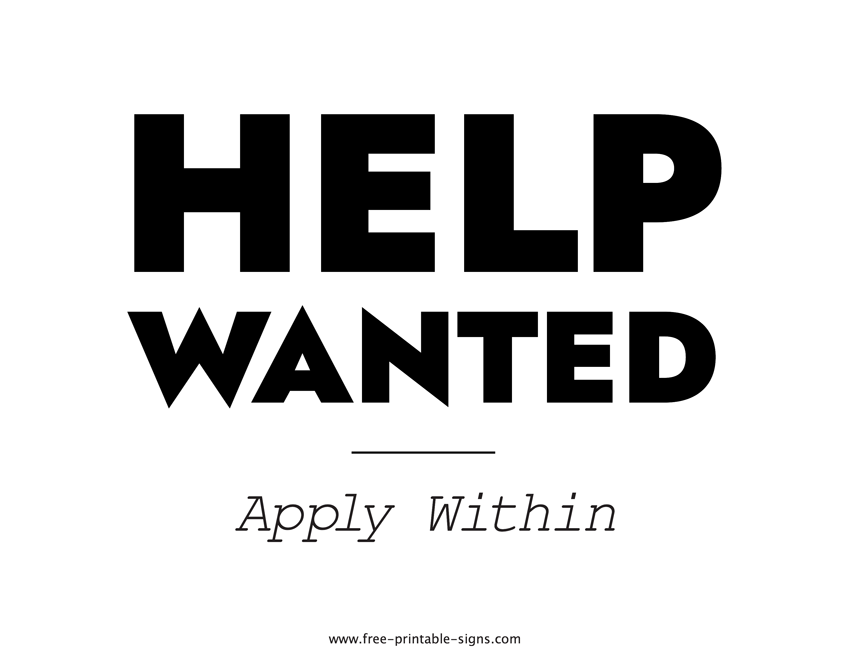 Help Wanted Images Free Just Go Inalong
