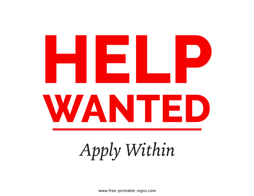 Help Wanted Template Free Printable Templates