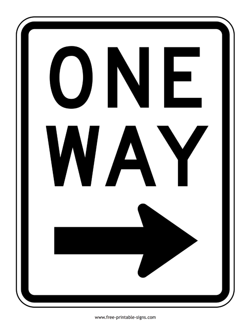 Printable One Way Sign Free Printable Signs Printable One Way Sign Free Printable Signs