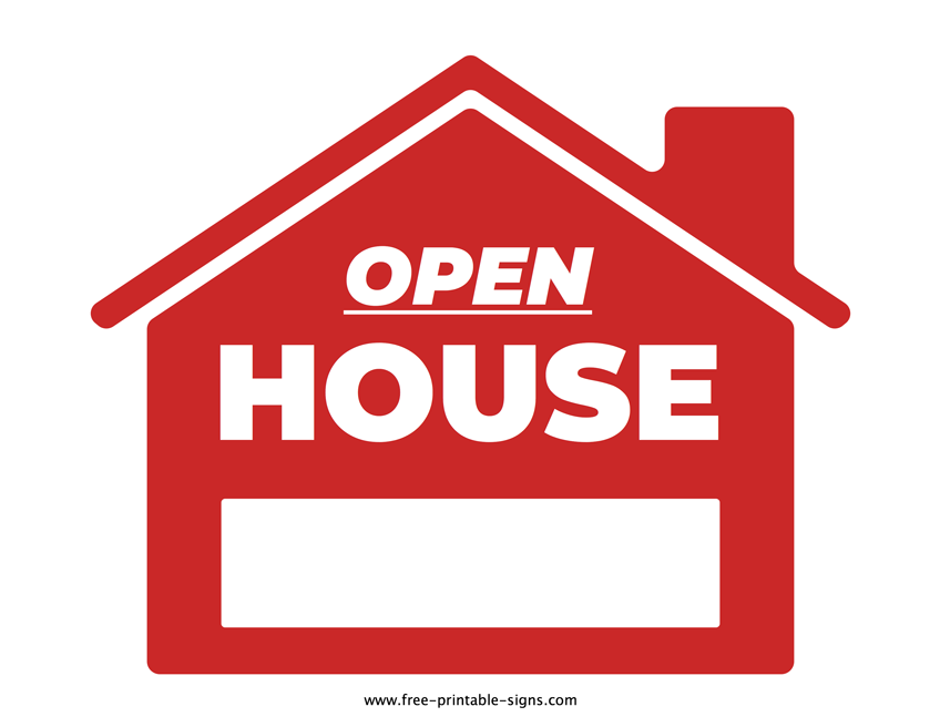 Printable Pdf INSTANT DOWNLOAD Signboard Open House Printable Open 