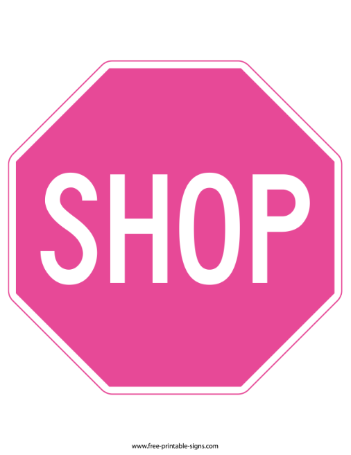 Printable Pink Stop Sign Free Printable Signs Printable Pink Stop Sign Free Printable Signs