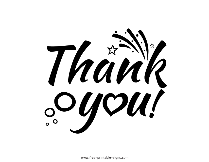 Free Printable Thank You Sign Template Download Now Printables For Free Printable Thank You Sign Template Download Now Printables For
