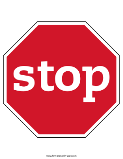 Lowercase Stop Sign