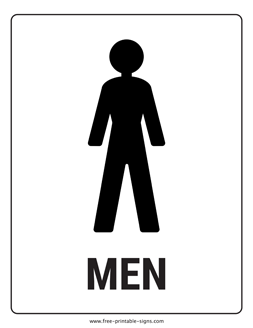 Printable Men Restroom Sign – Free Printable Signs