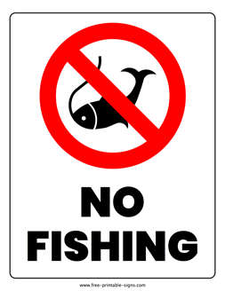 No Fishing Sign