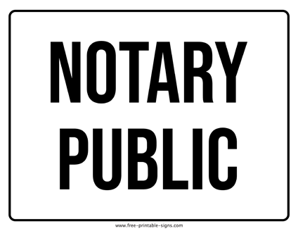 Notary Public Sign