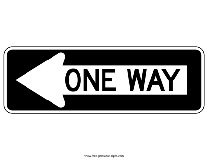 One Way Street Sign