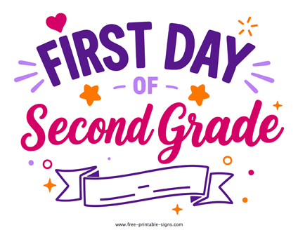 Printable First Day of Second Grade PDF