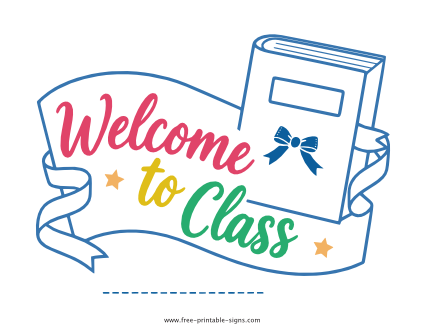 Printable Teacher Welcome Sign PDF