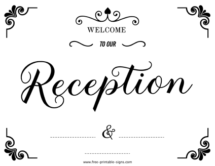 Reception Welcome Sign