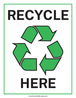 Recycle Here Sign