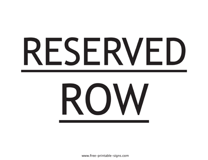 Reserved Row