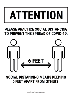 Social Distancing Sign