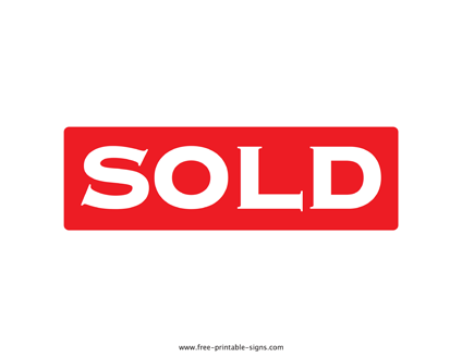 Sold Sign Template
