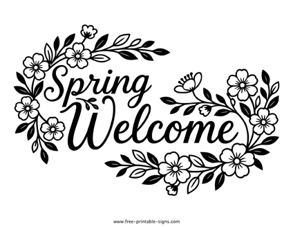 Spring Welcome Sign