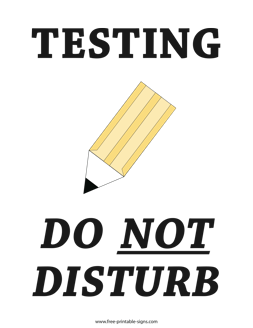 Testing Do Not Disturb Sign