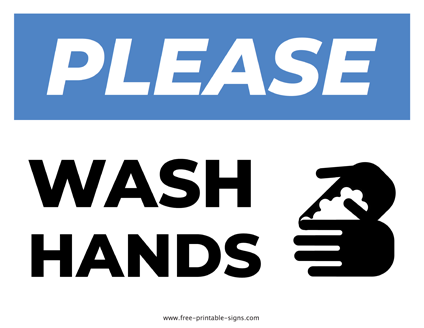 Wash Hands Sign