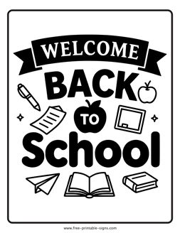 Welcome Back to School Sign