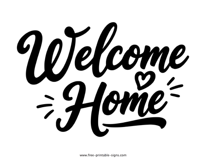 Welcome Home Sign PDF