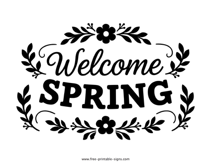 Printable Welcome Spring Sign – Free Printable Signs
