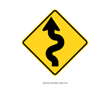 Winding Road Sign