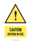 No Smoking Oxygen in Use Sign