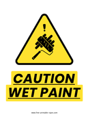 Caution Wet Paint Sign