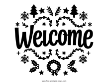 Christmas Welcome Sign