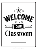 Classroom Welcome Sign