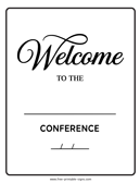 Conference Welcome Sign