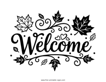 Fall Welcome Sign